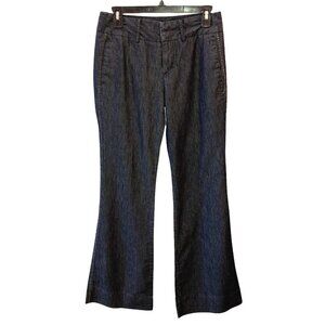 Apostrophe Women Size 2 Dark Wash Flat Front Boot Flare Leg Jeans Pants Trousers